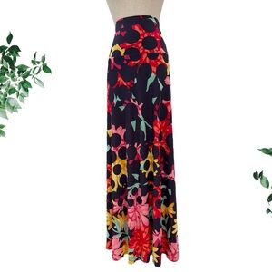 SOLD LuLaRoe Maxi Skirt flower polkadot Geometric size XL Waist Stretch New